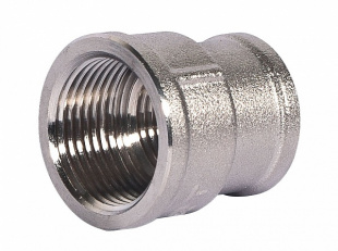 rs 1"*1\2", 150шт. (15шт\уп*10), муфта переходная вн. резьба латунь никелиров., lavita